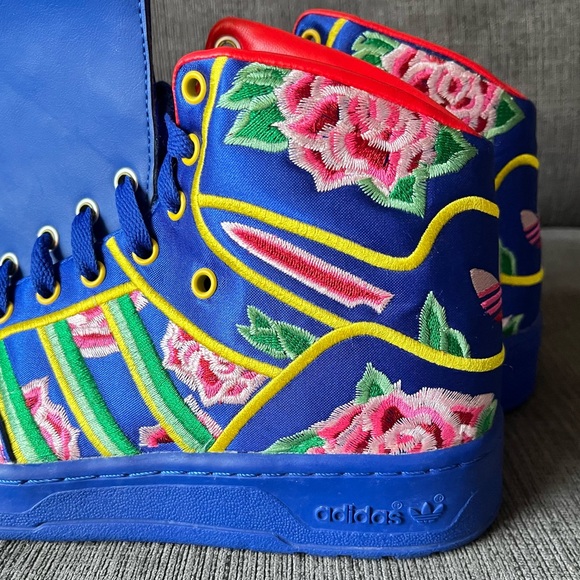 RARE Adidas Jeremy Scott JS Wings CNY Sz 4.5 M / 5.5W Maximalist Hypebeast Satin - Picture 7 of 16